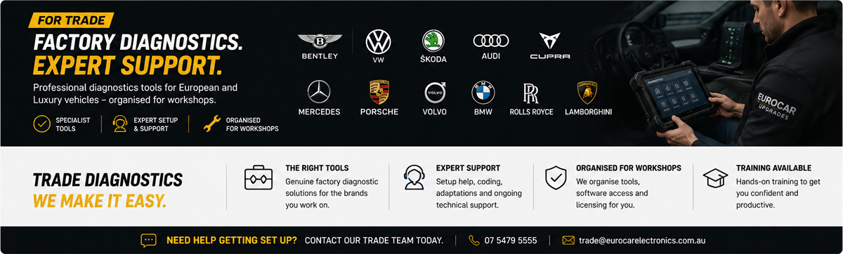 Factory-Level Diagnostics for Trade Workshops - European Vehicle Specialists - Euro Car Electronics - eurocarupgrades.com.au