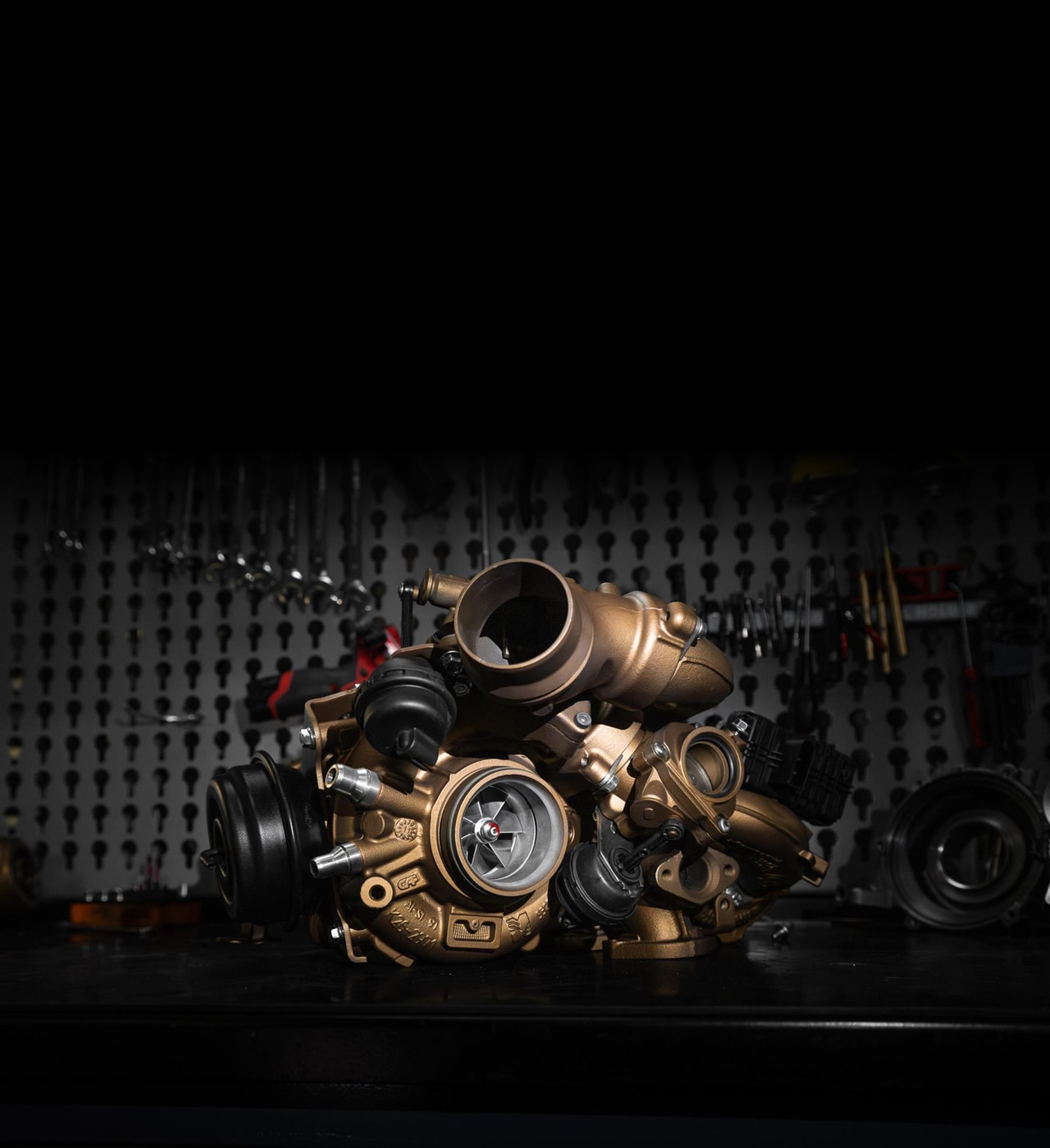 Darkside Developments diesel performance parts including turbocharger, intercooler, exhaust and boost pipework