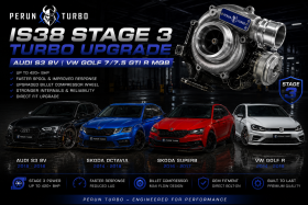 Perun IS38 Stage 3 Turbo Upgrade for Audi S3 8V & VW Golf 7/7.5 GTI R MQB | Performance Turbocharger