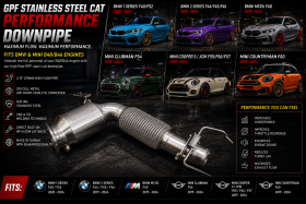 BMW 1 F52 F40 2 F45 F46 Mini F5x F60 Cooper S  JCW GPF Stainless Steel Cat Performance Downpipe - Euro Car Electronics - eurocarupgrades.com.au