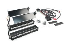 Dual 180mm 13W LED reverse light bars with custom mounting brackets for Volkswagen Amarok 2011–2022, mounted beside the rear number plate.