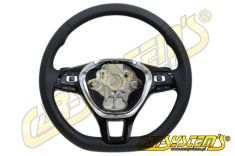 VW GOLF MK 7 - VII - DSG - Black Line - Flat Bottom - 5G0419091DNE74 M / T / ACC 3 Spoke - Multifunction Steering Wheel - DSG 5G0419091DNE74 | Premium Auto Parts & Accessories - Euro Car Upgrades - eurocarupgrades.com.au