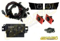 Audi A3 8V Cabrio - APS+ Audi Parking System - Front UPGRADE KIT w. OPS - Black Gloss Sensor Holder - 5Q0919294B Based on module : 5Q0919294B : Black Gloss Sensor Holder CRS919.8V5.F.01