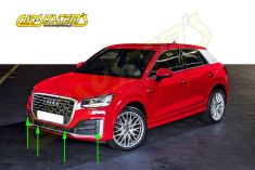 Audi Q2 GA - APS+ Audi Parking System - Front Upgrade SET Kit include Grill & 2x front blende 3FZ - switch button 81A925301K NV6 - Based on module 5QA919294 CRS919.Q2.F.02
