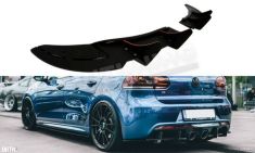 VW Golf 6R R Rear diffuser with rear side splitters | Premium Auto Parts & Accessories - Euro Car Upgrades - eurocarupgrades.com.au