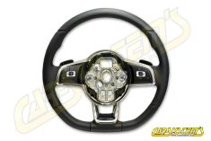 OEM - VW - Multifunction Steering Wheel With DSG - 1K8419091AG - Flat Bottom without airbag - black stitch 1K8419091AG_black | Premium Auto Parts & Accessories - Euro Car Upgrades - eurocarupgrades.com.au