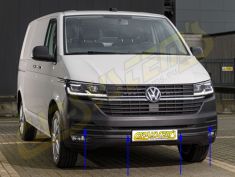 VW Transporter - T6.1 - Park Pilot Front and Rear w. OPS - 2JB standard bumper for RHD markets - 7L2927212A black gloss bar CRS919.T61.FR.36 | Premium Auto Parts & Accessories - Euro Car Upgrades - eurocarupgrades.com.au