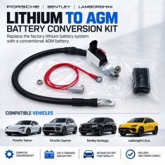 Porsche Cayenne 992 lithium battery to AGM Conversion kit - Euro Car Upgrades - eurocarupgrades.com.au