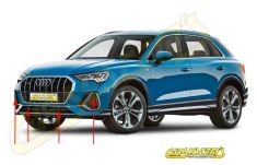 APS+ Audi Parking System - Front Retrofit - 5QA919294B - 5QA919294C - 5QA919294G for Audi Q3 F3 S-Line - 2019 MY  -