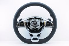 Mercedes AMG W213 Flat Bottom Steering Wheel - Black Leather OEM A0004606700 | Premium Auto Parts & Accessories - Euro Car Upgrades - eurocarupgrades.com.au