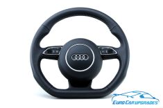 Audi A1 Leather steering wheel black with white stitches OEM | Premium Auto Parts & Accessories - Euro Car Upgrades - eurocarupgrades.com.au