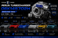 Perun Turbocharger 06K145702H Genuine OEM | 2.0 TFSI/TSI for VW Golf 7 GTI R, Audi S3 & Audi TTS