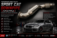 Performance BMW F20 / F21 116i, 118i, 120i 200CPSI Sport catalytic converter Downpipe - Euro Car Upgrades - www.eurocarupgrades.com.au