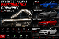 Apectrum Performance VW Golf 7 GTI Downpipe - Euro Car Electronics - eurocarupgrades.com.au