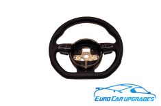 Audi RS4 RS5 RS3 SQ5 Multi Function Steering Wheel Flat Bottom Perforated Leather Silver Stitch 8R0419091AG OEM - Euro Car Upgrades - eurocarupgrades.com.au