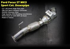 Ford Focus ST MK3 MK3.5 Stainless Steel Cat Performance Downpipe - Euro Car Electronics - eurocarupgrades.com.au