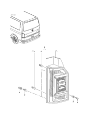 VW Transporter Multivan T6 OEM Tinted LED Taillights VW OEM | Premium Auto Parts & Accessories - Euro Car Upgrades - eurocarupgrades.com.au