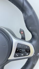 Steering Wheel Shifter Paddles Carbon Set BMW M5 F90 5 series G30 G31 7 series G11 X3 G01 X5 G05 X7 G07 OEM 950159201 - Euro Car Electronics - eurocarupgrades.com.au