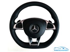 Mercedes-Benz AMG Super Sport Flat Bottom Steering Wheel A B C CLA E GLA GLC GLE GLS CLS SLK SLC - Euro Car Upgrades - www.jku.com.au