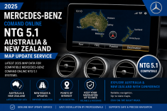 2021 Mercedes-Benz COMAND Online NTG 5.1 Australia New Zealand Map Update Service