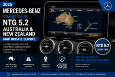 2021 Mercedes-Benz COMAND Online NTG 5.2 Australia New Zealand Navigation Map Update Service