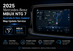2025 Mercedes-Benz MBUX NTG 7 Australia New Zealand Navigation Map Update Service