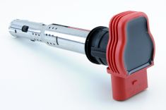 Audi R8 red ignition coil with spark plug connector OEM Euro Car Upgrades eurocarupgrades.com.au
