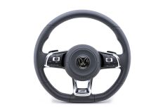 VW Golf 7 R Flat Bottom Multifunction Leather Steering Wheel Airbag OEM 5G0419091 Genuine | Premium Auto Parts & Accessories - Euro Car Upgrades - eurocarupgrades.com.au